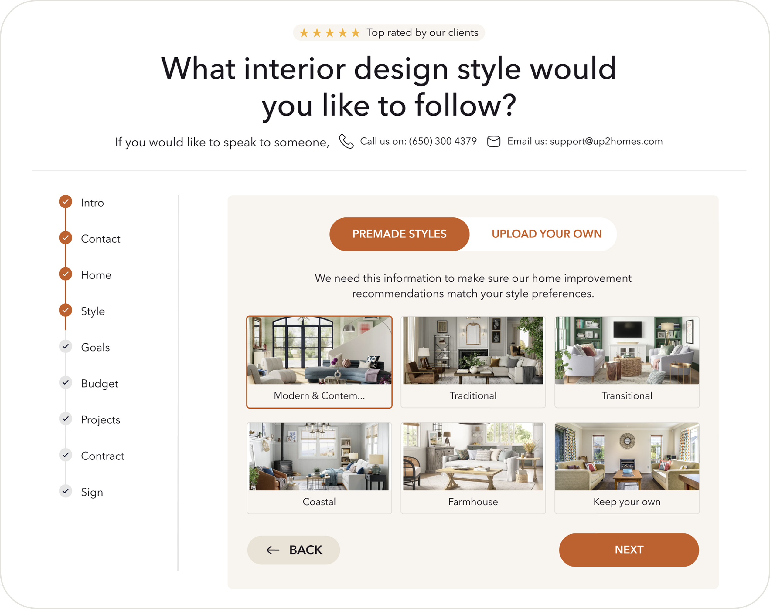 Complete the onboarding questionnaire